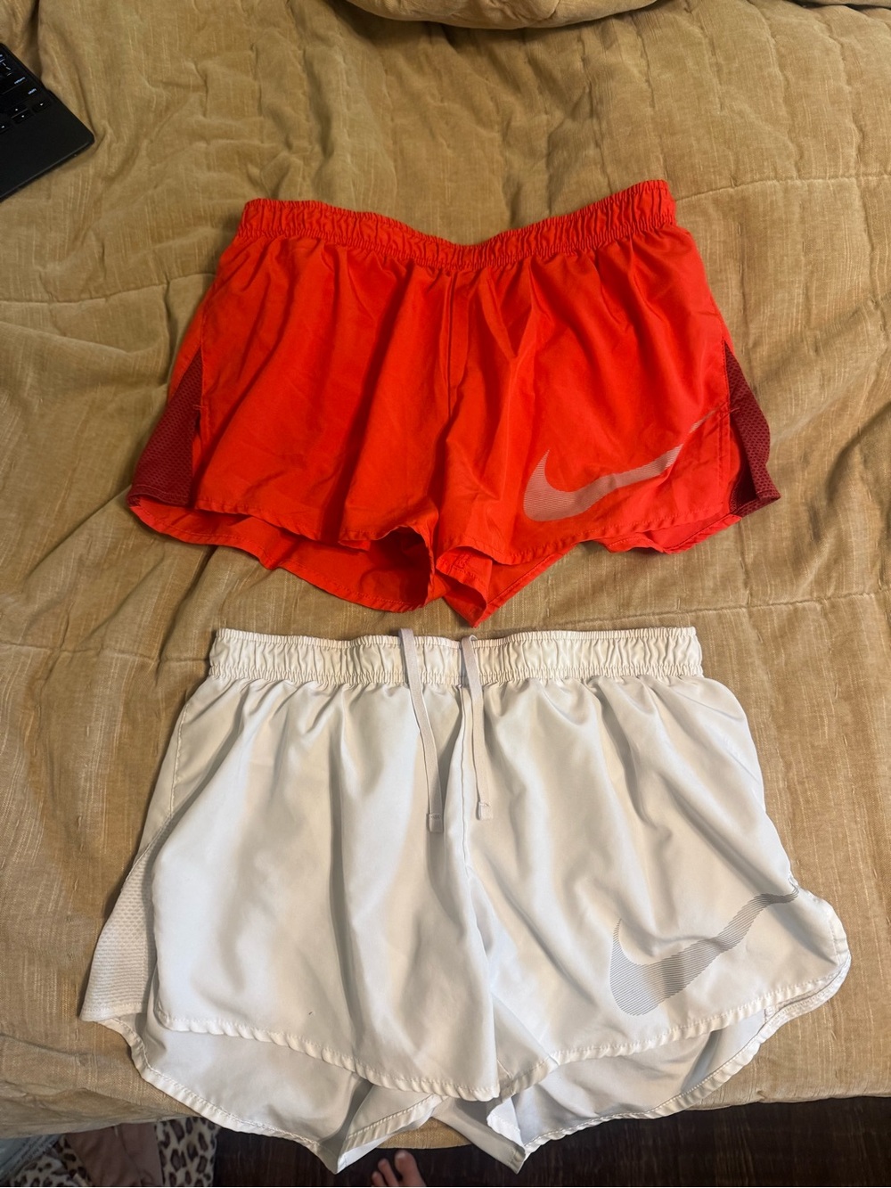 Nike Women’s Athletic Running Shorts - Red & White